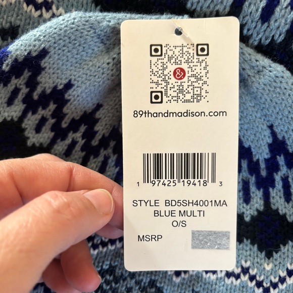 NWT 89th & Madison Fair Isle scarf and beanie set OS - Picture 5 of 7